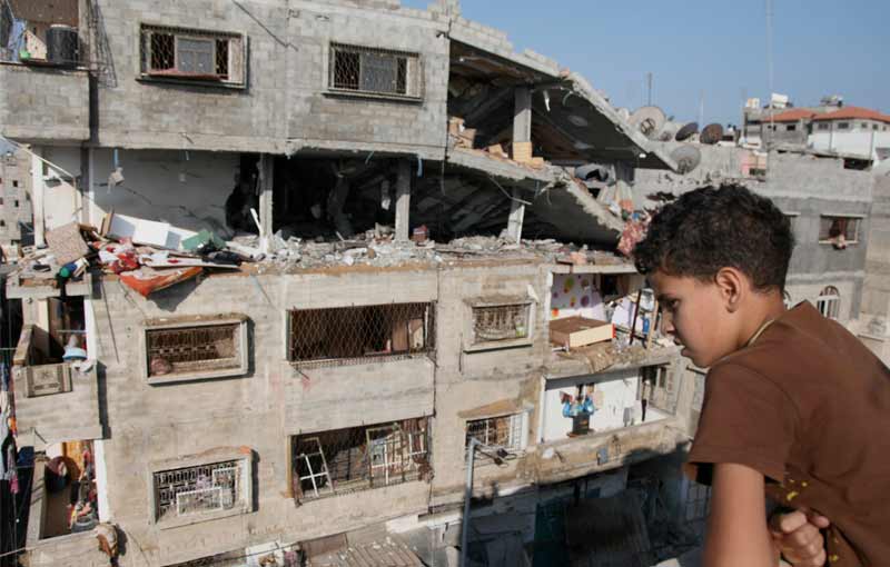 Gaza strip demolished building