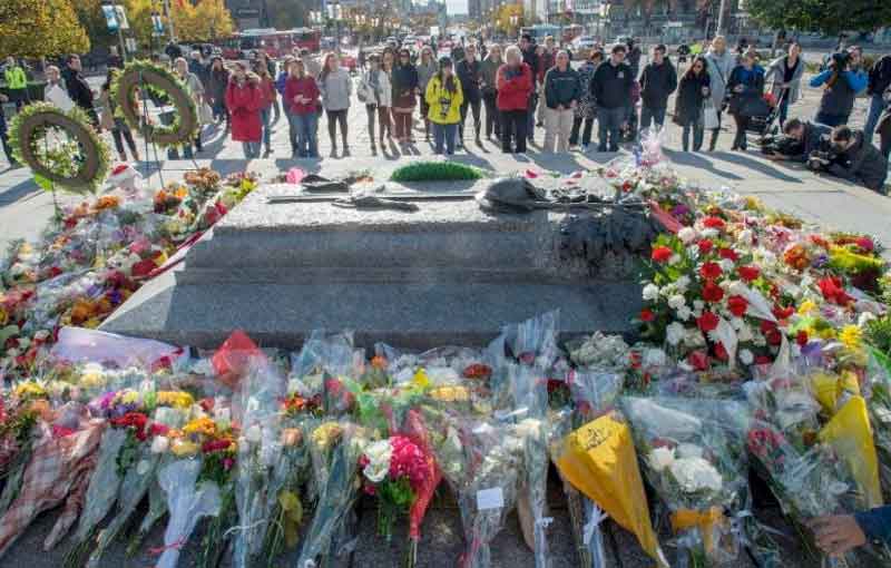 Mourners in Parliament Hill