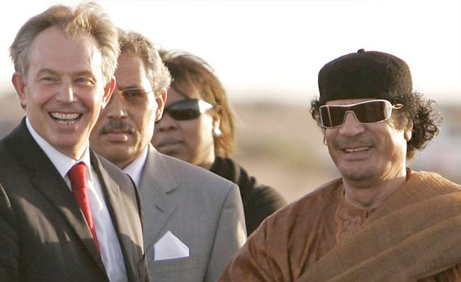 Tony Blair and Gaddafi 