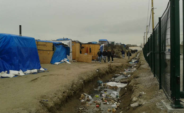 Refugee camp in Calais. Photo: Sheena Connor