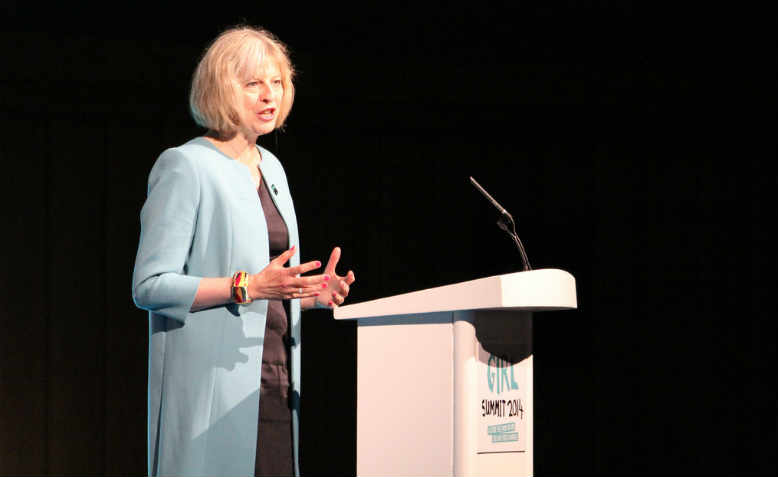 Theresa May speaking as Home Secretary, July 2014, London