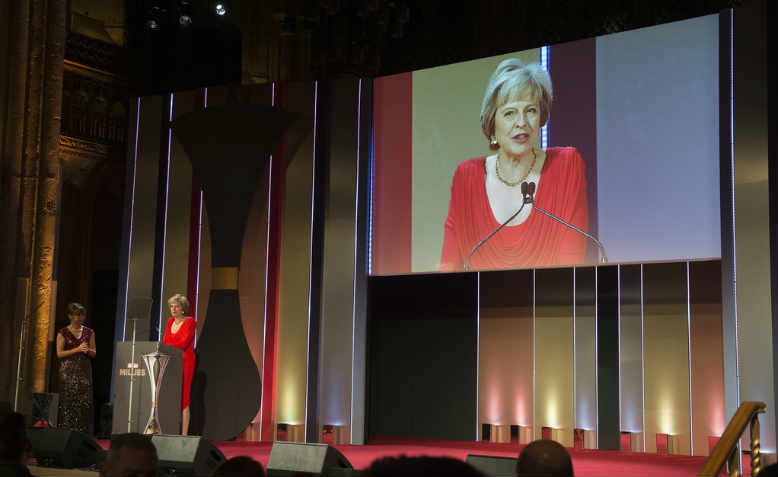 PM Theresa May at the Sun Military Awards 2016. Photo: Flickr/Jay Allen 