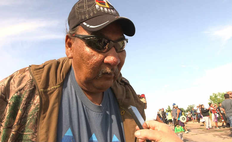 Standing Rock Tribal Elder BJ Kidder makes his case. Photo: Yes! Magazine/Paulette Moore 