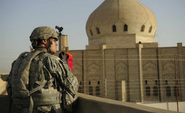 US forces patrol the Palestinian neighbourhood of Mosul in Iraq, 2009. Photo: Flickr/ US Army 