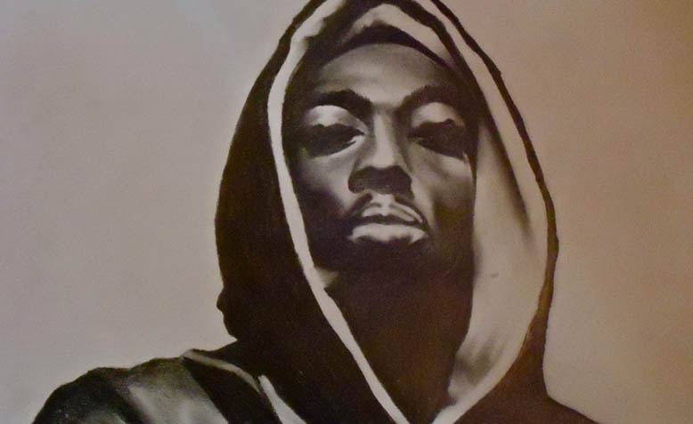 Drawing of Tupac Shakur. Photo: Wikipedia