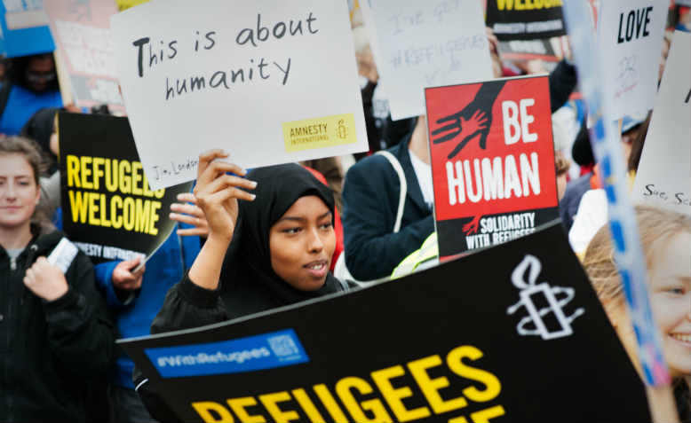 Solidarity with Refugees demo, 17 September 2016. Photo: Jim Aindow