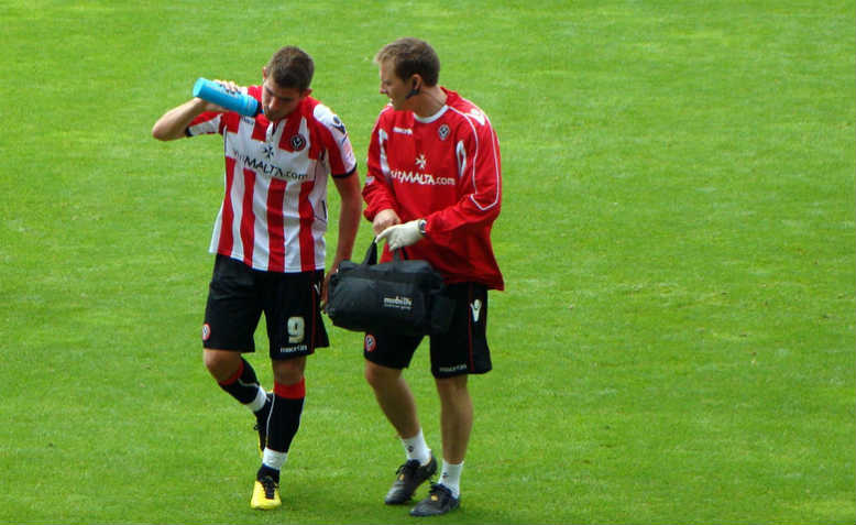 Ched Evans coming off the field, October 2010. Photo: Flickr/ Jon Candy