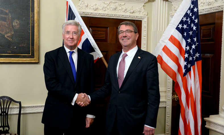 Michael Fallon with US Secretary of Defense Ash Carter at Nato Conference, October 2015. Photo: Wikemedia Commons