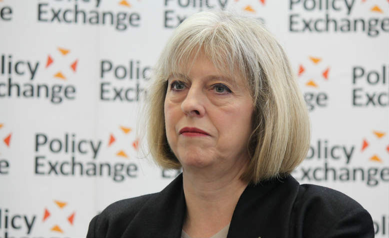 Theresa May as Home Secretary in 2013. Photo: Flickr/ Policy Exchange