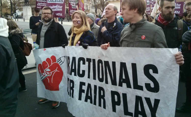 United for Education demonstration, 19 November 2016, London. Photo: FFFP