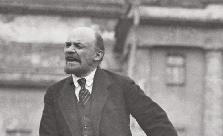 Vladimir Lenin speaking in Moscow,