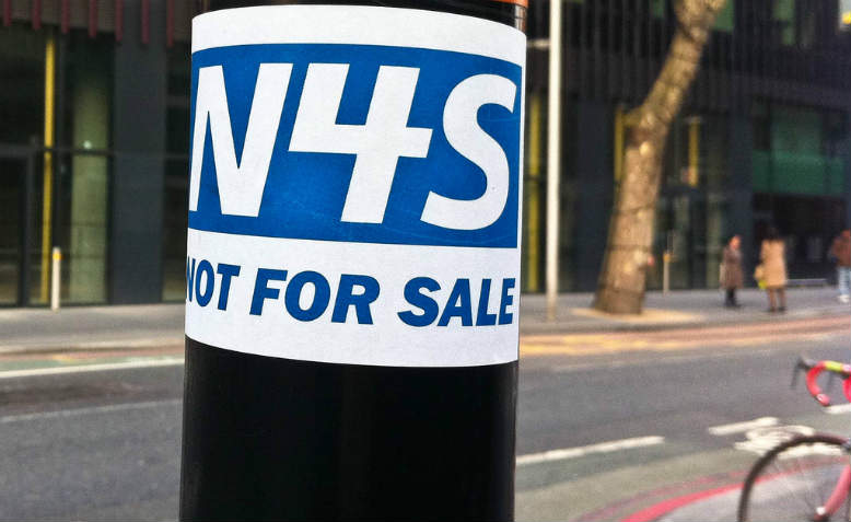 NHS - Not 4 Sale. Photo: Flickr/secretlondon123