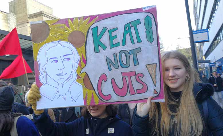 Students on the picket line at Bristol University, supporting their lecturers, 22nd February 2018. Photo: Jack Hazeldine