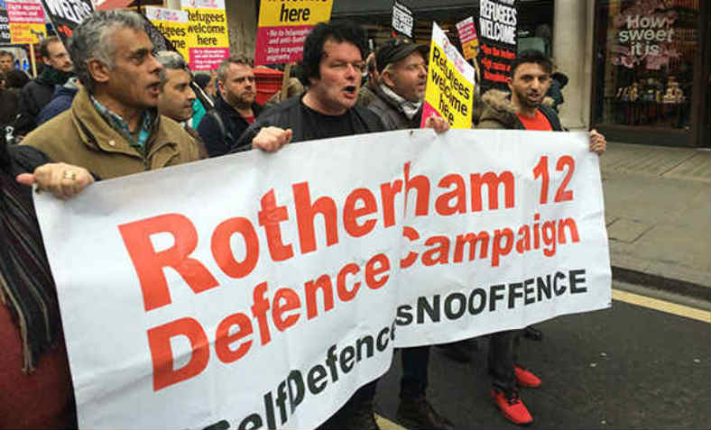 Rotheram Defence Campaign on the anti-racism march in London, 2016