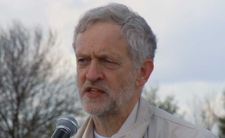 Jeremy Corbyn MP speaks at anti-drones rally, 27 April 2013. Photo: Stop War