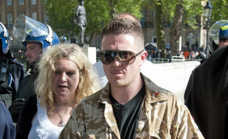 Tommy Robinson leading an EDL demonstration, London 2013. Photo: Flickr/Andy Thornley