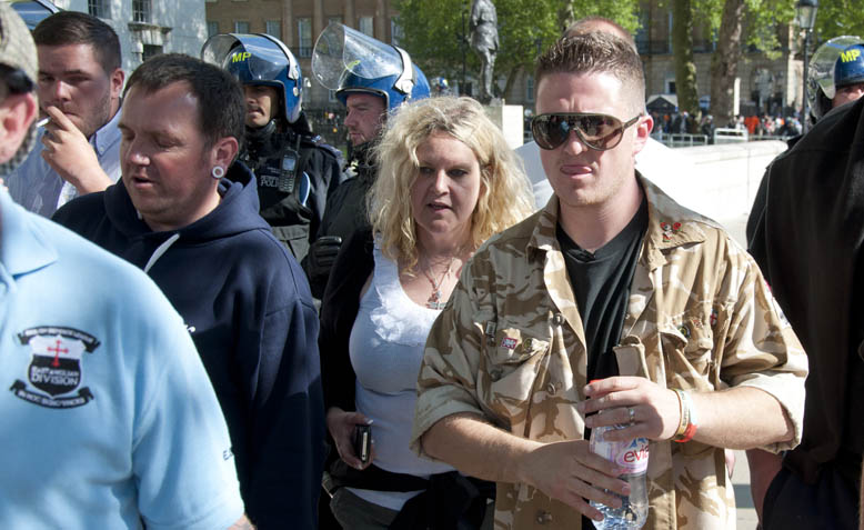 Far-right activist Tommy Robinson who is serving a 10-month prison sentence for contempt of court. Photo:  Andy Thornley