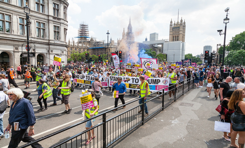 Stand up to Racism protest against Tommy Robinson