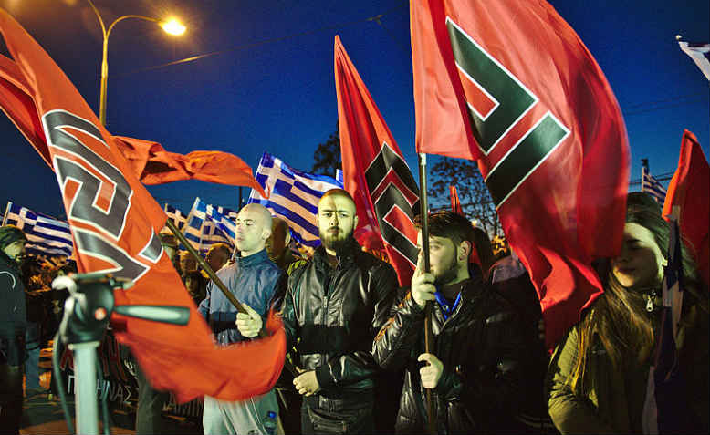 Golden Dawn rally, Athens, 2015. Photo: wikimedia commons