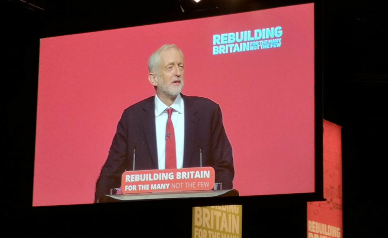 Jeremy Corbyn's leaders speech at Labour Party Conference 2018. Photo: Cathy Augustine