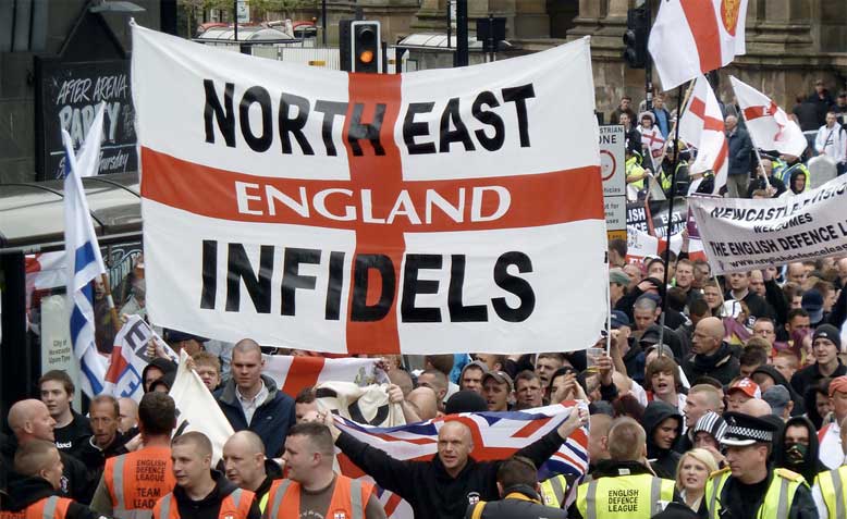 EDL march in Newcastle 2010. Photo: Lionheart Photography