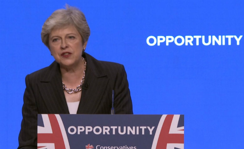 Theresa May's leader's speech at Conservative Party Conference 2018. Photo: YouTube