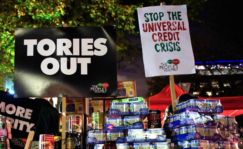 Sack The Tories protest, Downing Street, November 2017. Photo: Jim Aindow