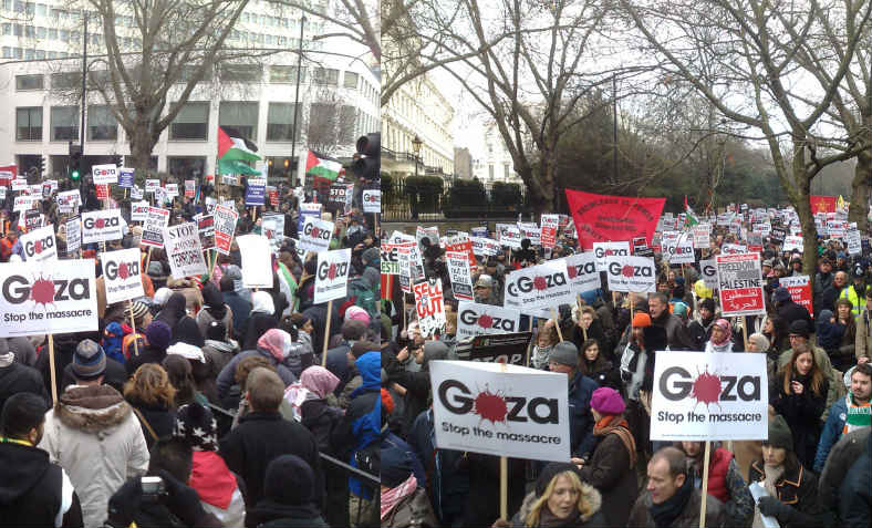 Stop bombing Gaza national demonstration, 10 January 2009. Photo: Flickr/STML