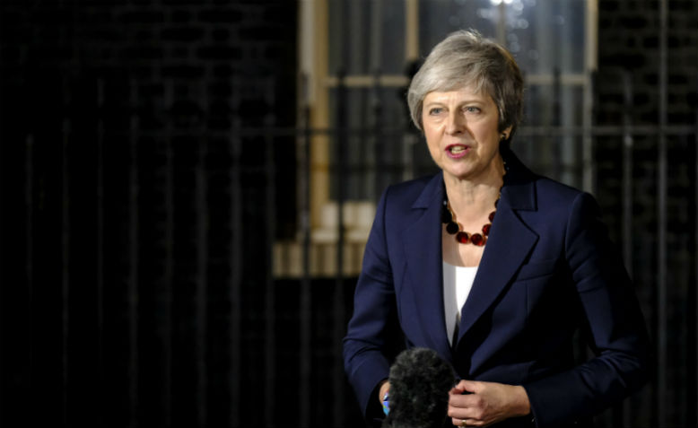 Theresa May speaking outside Downing Street, November 2018. Photo: Number 10 / Flickr