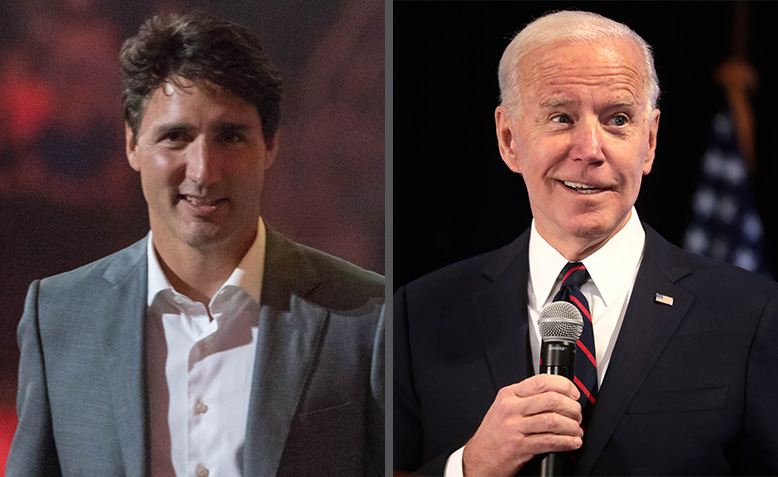 Justin Trudeau and Joe Biden