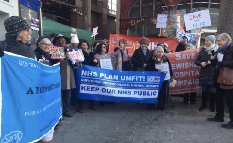 'Save our NHS' demonstrators