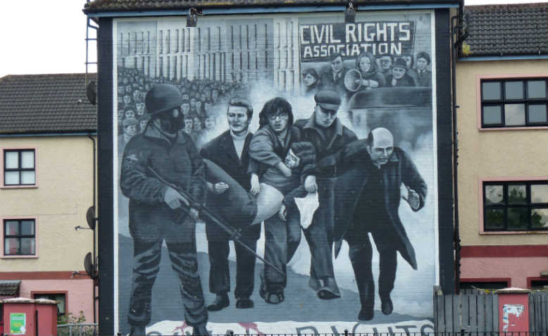 Bloody Sunday mural, Derry. Photo: Flickr/murielle29