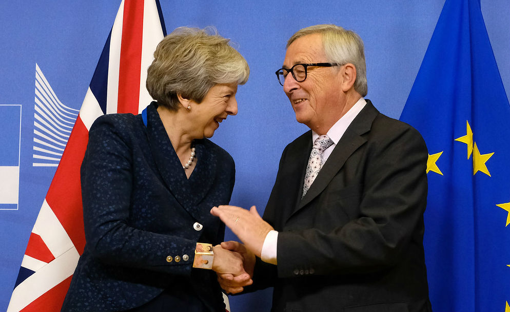 Theresa May and Jean-Claude Juncker