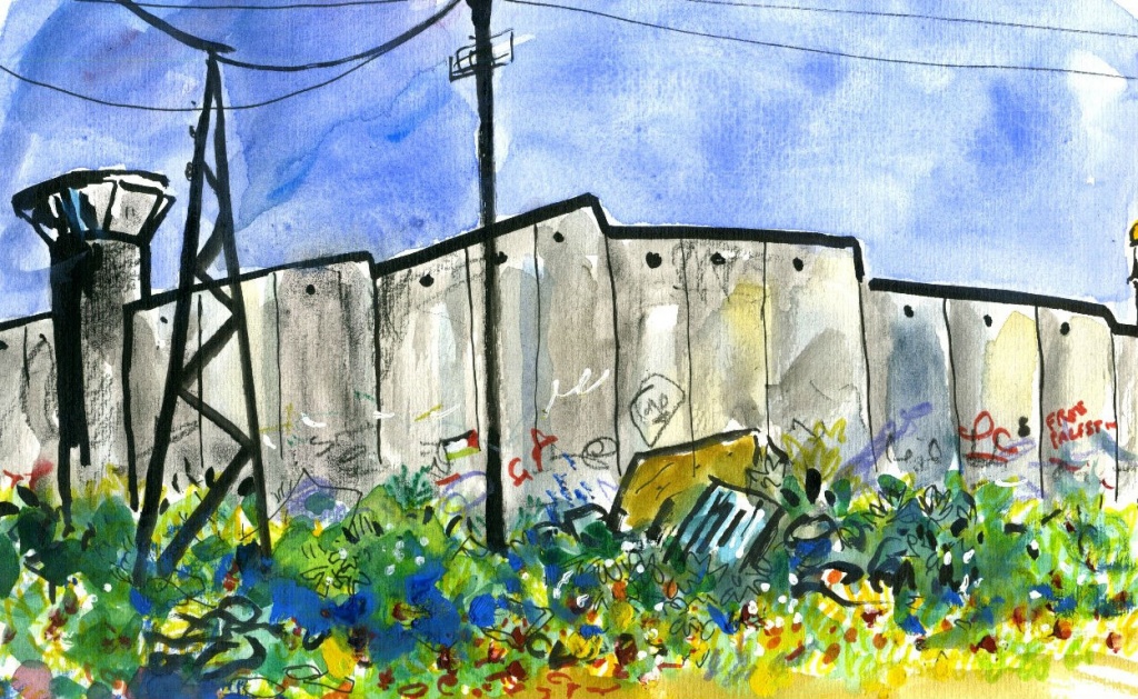 painting of apartheid wall