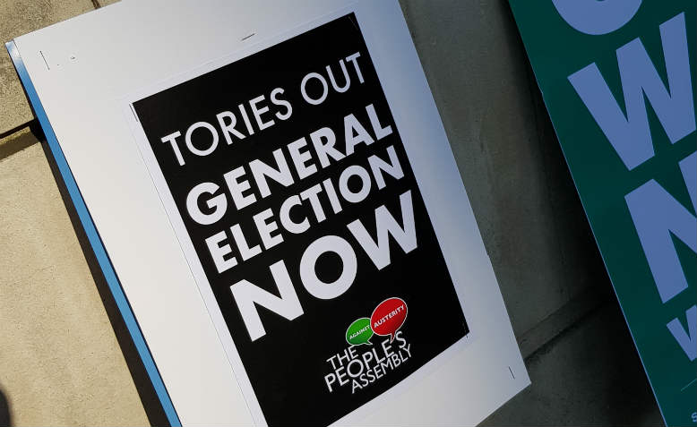 People's Assembly placard. Photo: Chrissy Brand