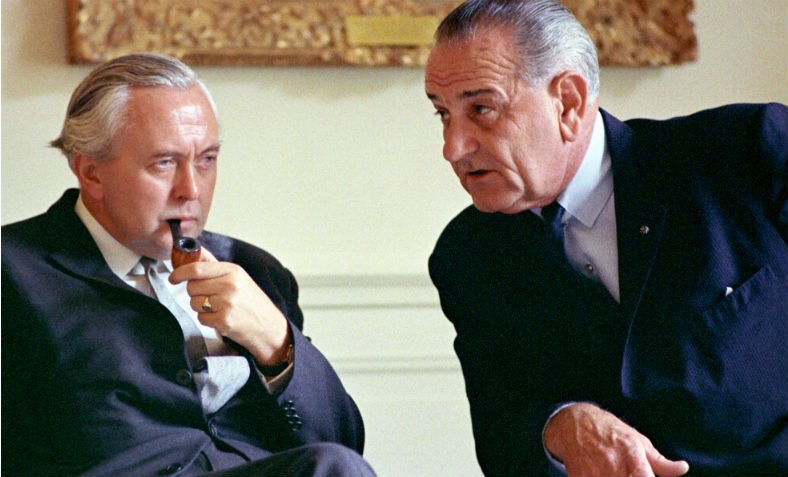 Lyndon B. Johnson with Harold Wilson