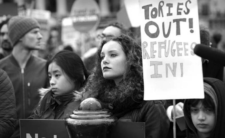 Tories Out, Refugees In. Photo: Jim Aindow