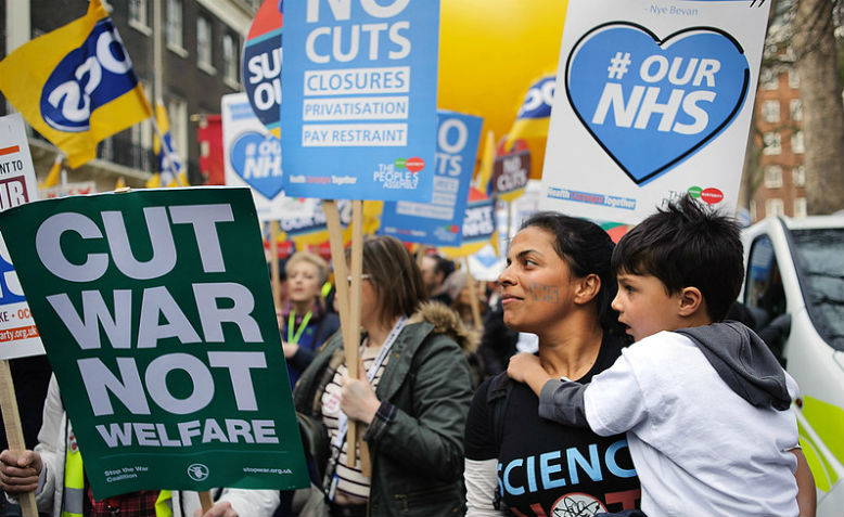 Demonstration with signs