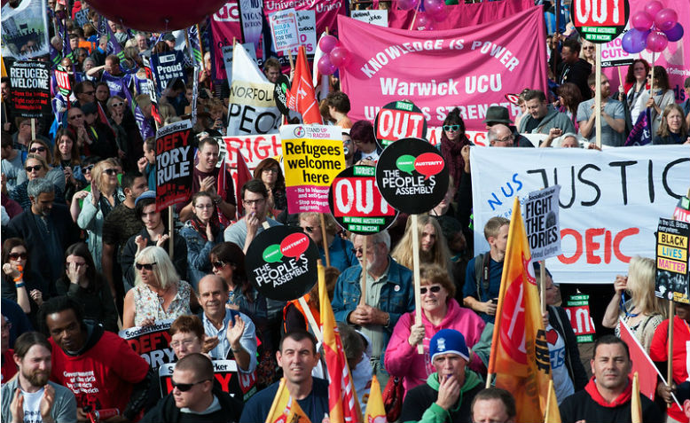 Demonstration with signs