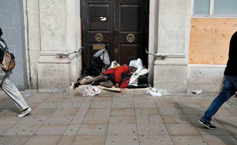 Homelessness in Manchester, September 2019. Photo: Stephen Conway vi Flickr