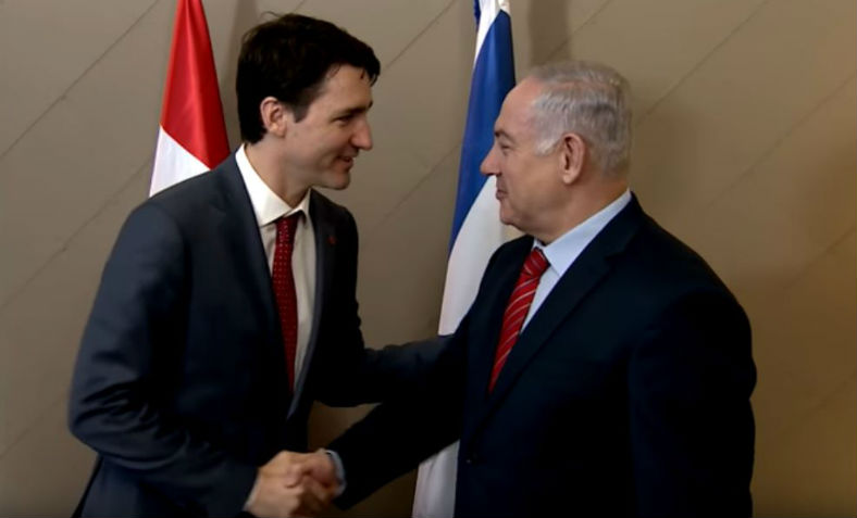 Benjamin Netanyahu and Justin Trudeau