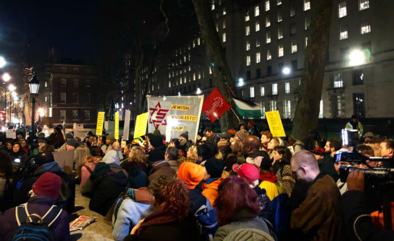 Demonstration against deportations to Jamaica, February 2020. Photo: Shabbir Lakha