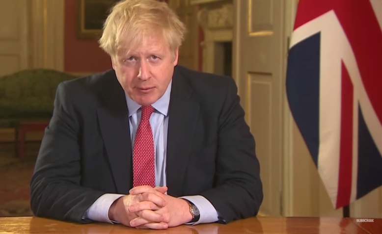 Boris addresses the nation, 23 March 2020. Photo: 10 Downing Street via youtube