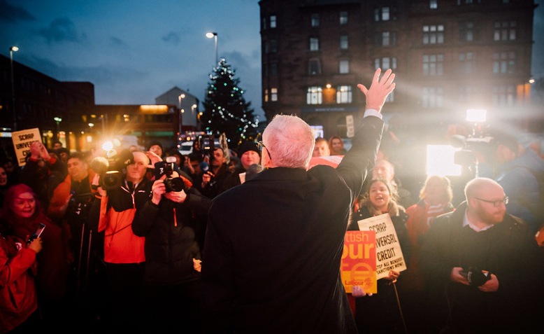 Jeremy Corbyn at a rally in Glasgow, December 11 2019. Photo: Jeremy Corbyn flickr