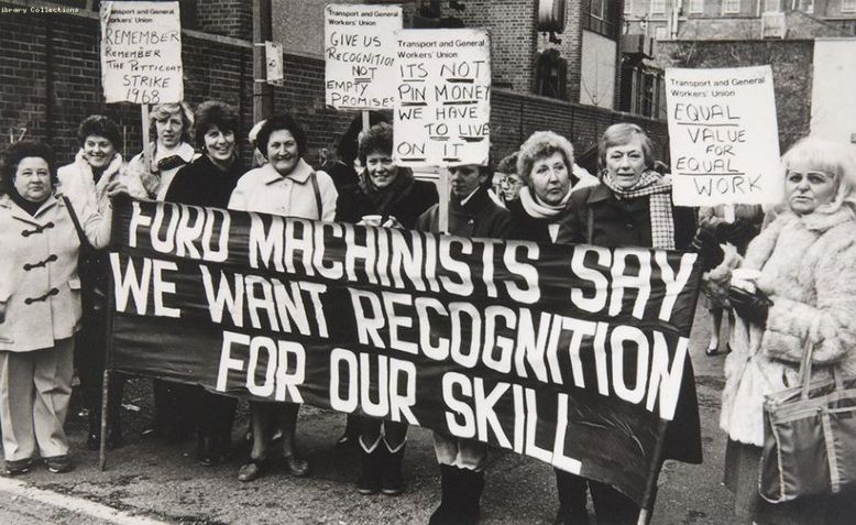 Ford machinist workers on strike in Dagenham, 1968. Photo: Dermot Feenan via flickr