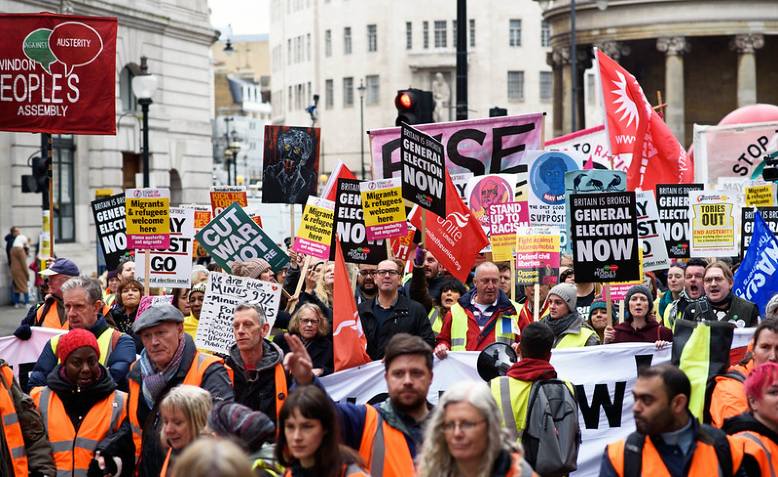 People's Assembly General Election Now demonstration, January 2019. Photo: Jim Aindow via flickr