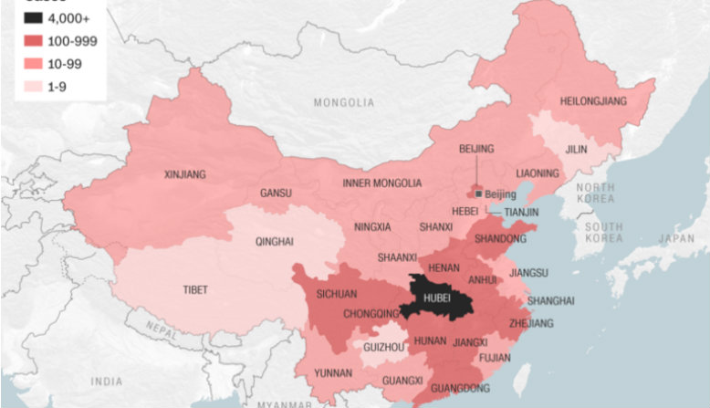 Cases of Covid-19 in China. Source: Wikipedia]