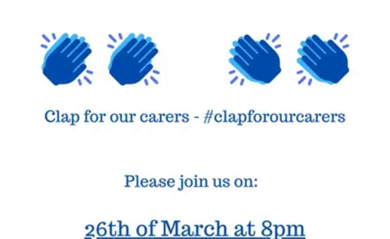 Clap for our carers. Photo: clapforourcarers.co.uk