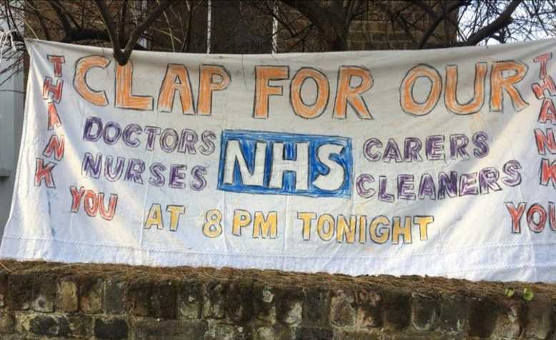 Clap for our NHS banner by Ellen Graubart