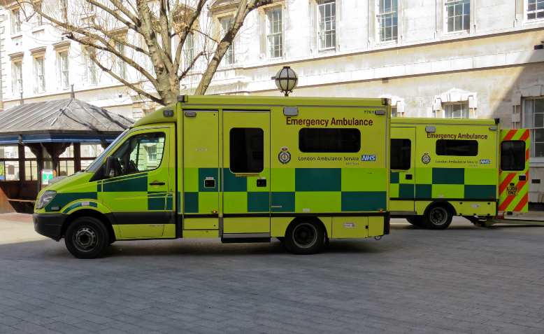 Ambulances at St Barts hospital. Photo: Wikimedia Commons